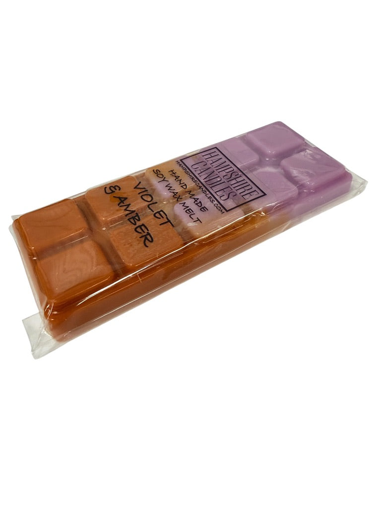 warm floral wax melts violet amber scent in home wax burner