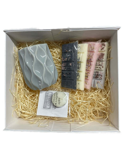 wax melt starter kit gift box UK burner wax melts and tealight set