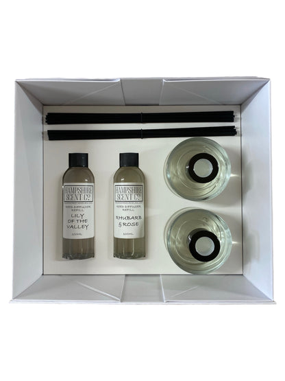 white magnetic gift box reed diffuser gift set UK