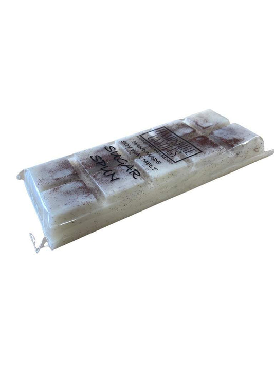 Soy wax melts with the delightful scent of spun sugar. Ideal for electric wax melt burners, creating a fun, nostalgic fragrance in your home.