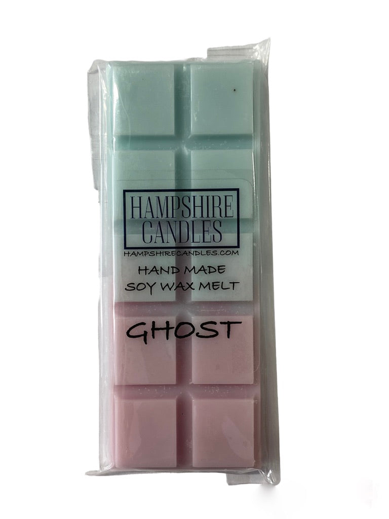 ghost perfume inspired soy wax melt snap bar handmade by Hampshire candles