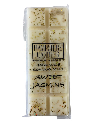 handmade soy wax melts in the fragrance of sweet jasmine hand made by Hampshire candles