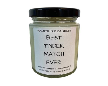 Best Tinder Match Ever Candle Jar-FREE Shipping over £35.00-
