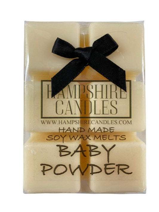 Baby Powder Wax Melts - Soy wax melts with the gentle and comforting scent of baby powder. Ideal for electric wax melt burners.