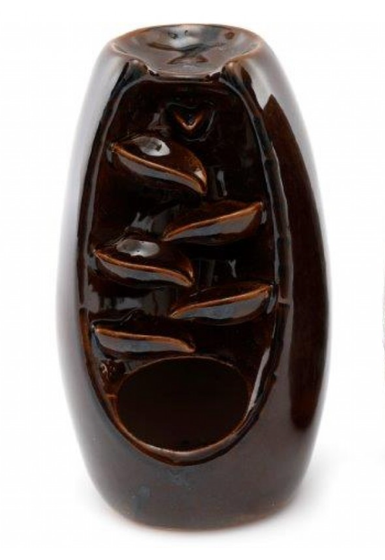 Backflow incense burner waterfall effect with cascading smoke