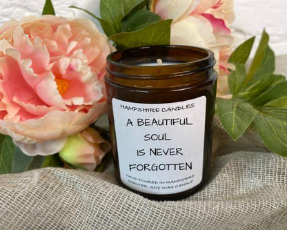 A Beautiful  Soul Is Never Forgotten Candle Jar-FREE Shipping over £35.00-