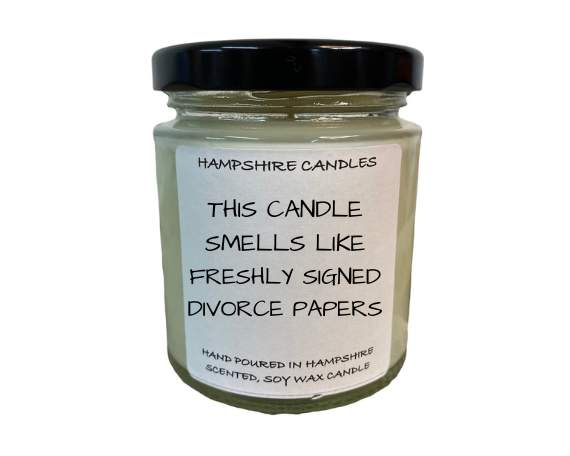 Smells Like Freshly Signed Divorce Papers Candle Jar-FREE Shipping over £35.00-