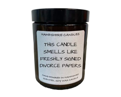 Smells Like Freshly Signed Divorce Papers Candle Jar-FREE Shipping over £35.00-