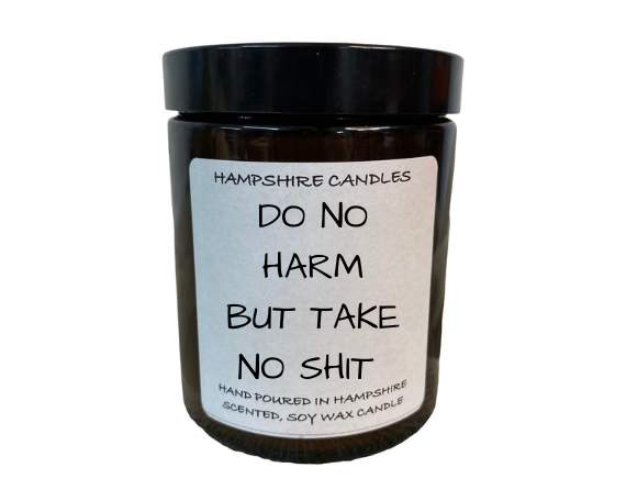 Do No Harm But Take No Shit Candle Jar-FREE Shipping over £35.00-