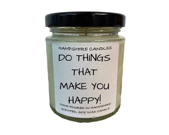 Do Things That Make You Happy Candle Jar-FREE Shipping over £35.00-