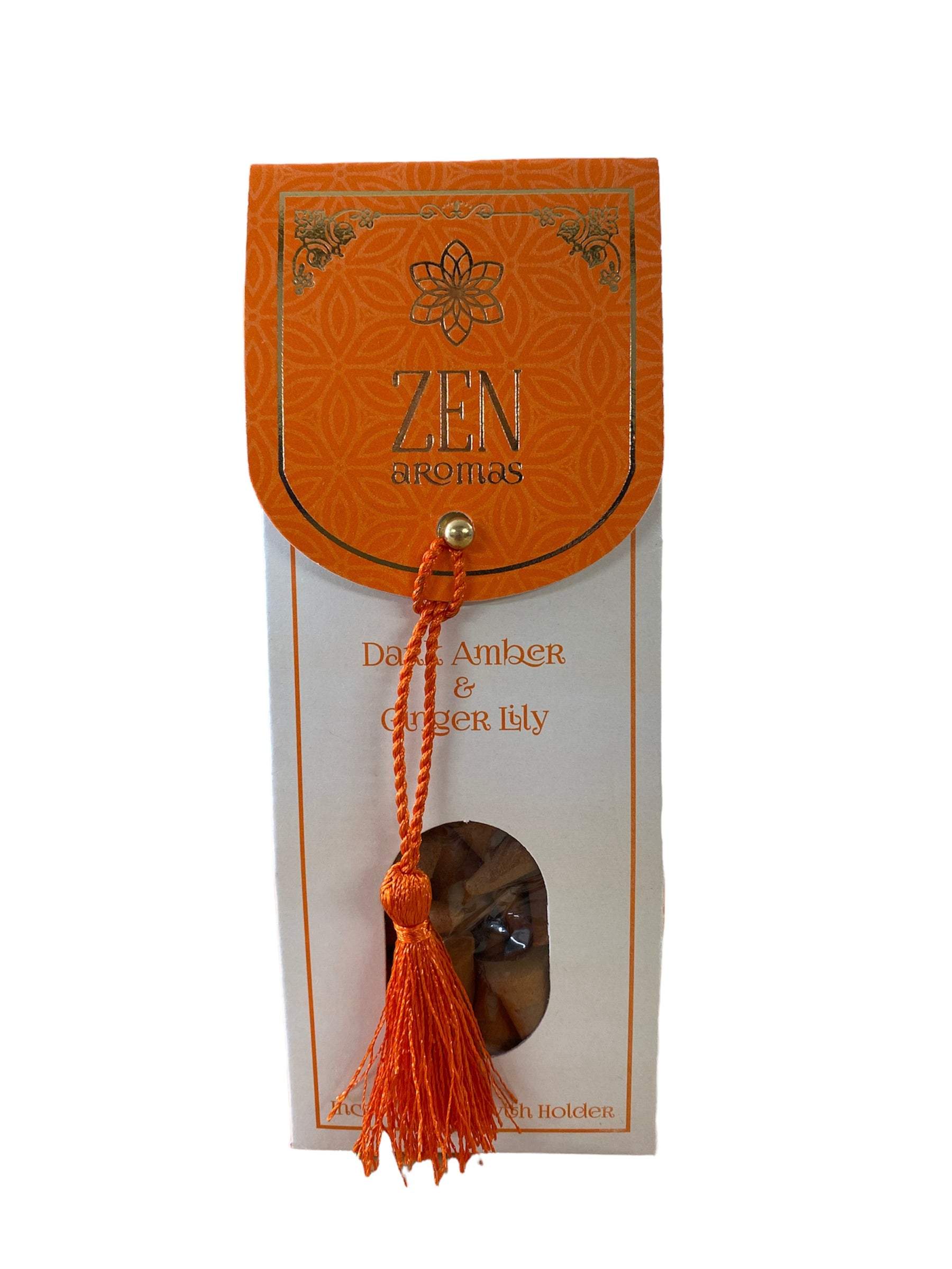 Dark Amber and Ginger Lily Zen Incense Cones-FREE Shipping over £35.00-