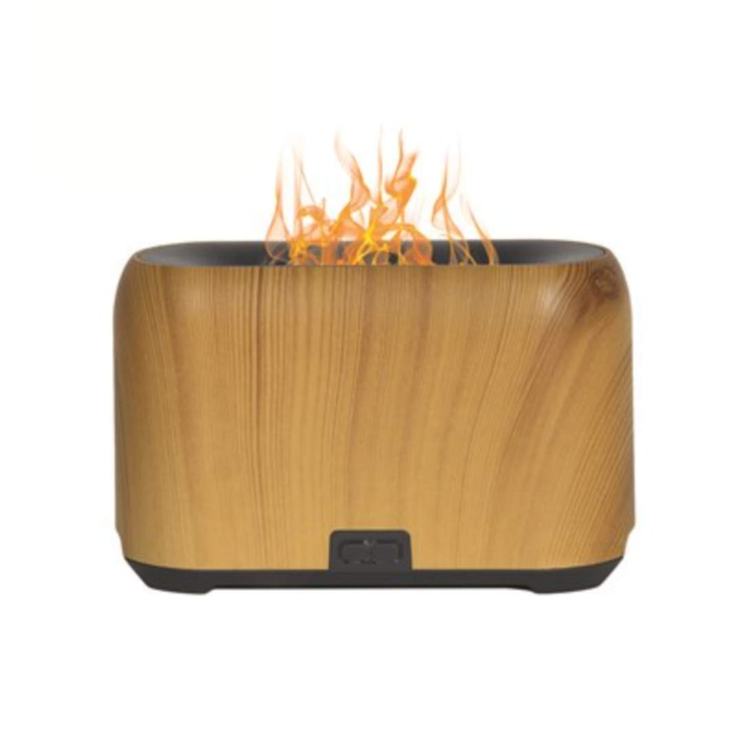 PRE-ORDER! Flame Effect Light Wood Ultrasonic Diffuser-FREE Shipping over £35.00-