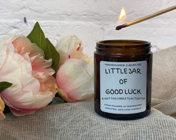 Little Jar Of Good Luck Candle Jar-FREE Shipping over £35.00-