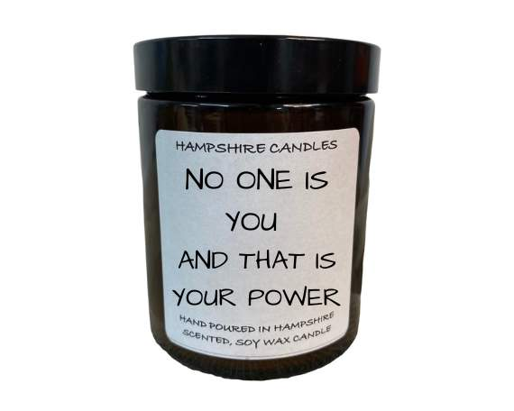 No One Is You And That Is Your Power Candle Jar-FREE Shipping over £35.00-