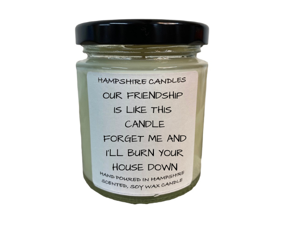 Friendship Quote Candle Jar-FREE Shipping over £35.00-
