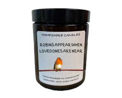 Robins Appear When Loved Ones Are Near Candle Jar-FREE Shipping over £35.00-