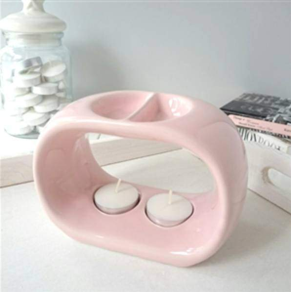 Duo Bowl Pink Wax Burner-FREE Shipping over £35.00-