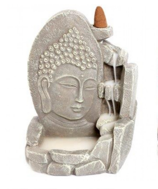 Buddha Gong Backflow Incense Burner - Grey