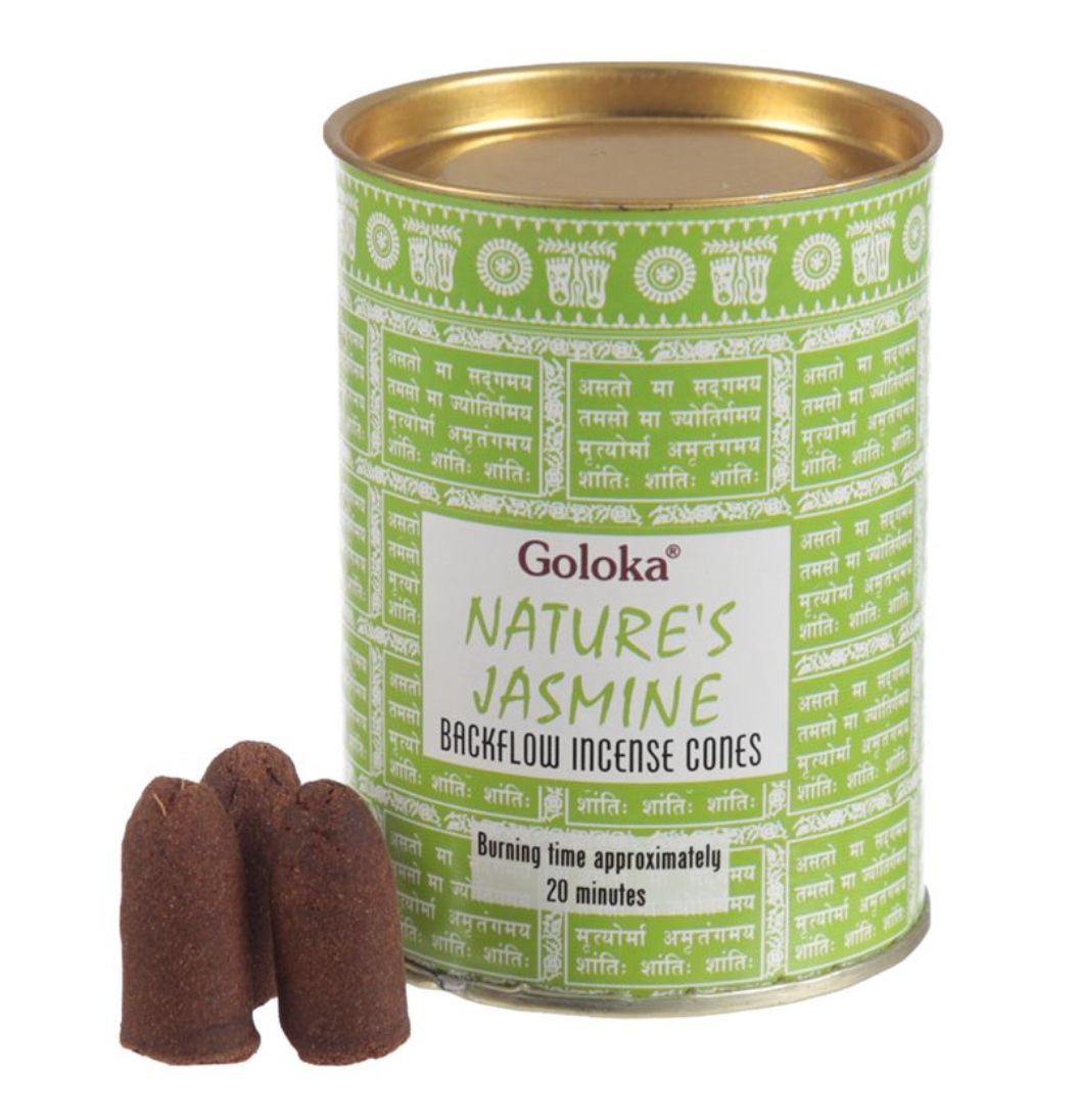 Goloka Natures Jasmine Backflow Incense Cones