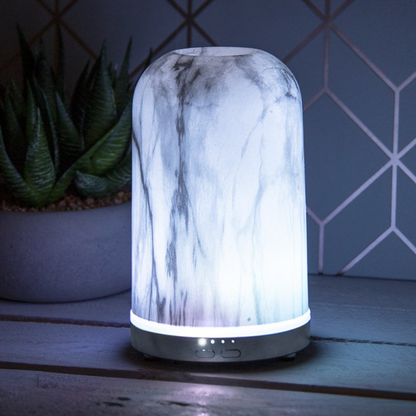 Grey and White Marble Inspired Ultrasonic Aroma Diffuser