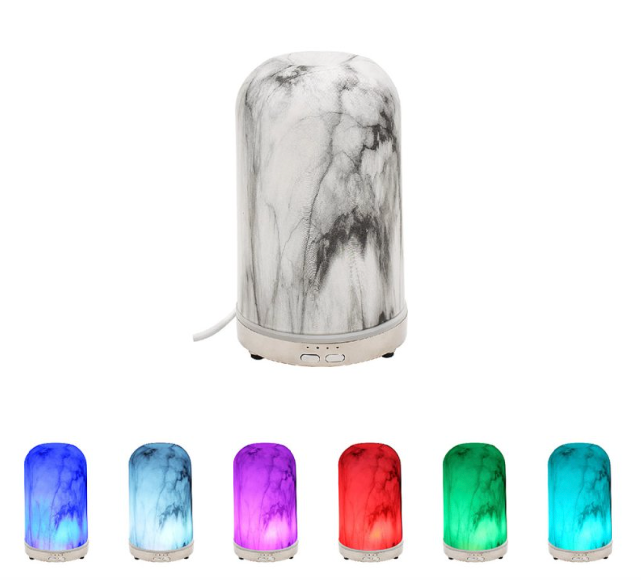 Grey and White Marble Inspired Ultrasonic Aroma Diffuser