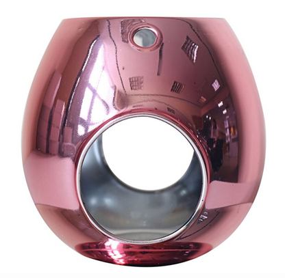 Pink Lustre Glass Wax Burner