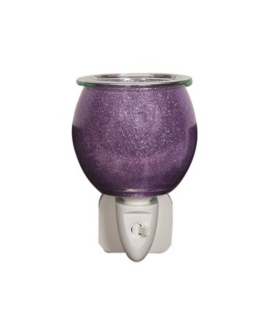 Purple Glass Plug In Wax Melt Burner