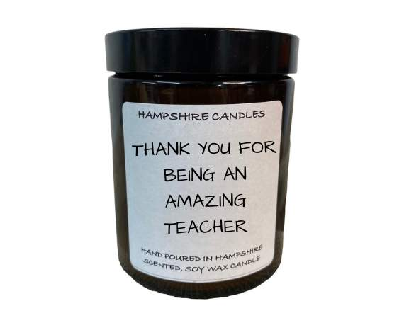 Thank You For Being An Amazing Teacher Candle Jar-FREE Shipping over £35.00-