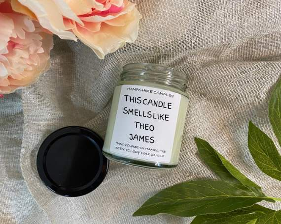 Smells Like Theo James Candle Jar-FREE Shipping over £35.00-