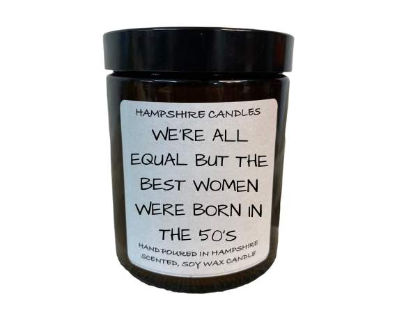 Best Women Born In The 50's Candle Jar-FREE Shipping over £35.00-