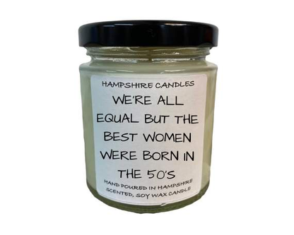 Best Women Born In The 50's Candle Jar-FREE Shipping over £35.00-